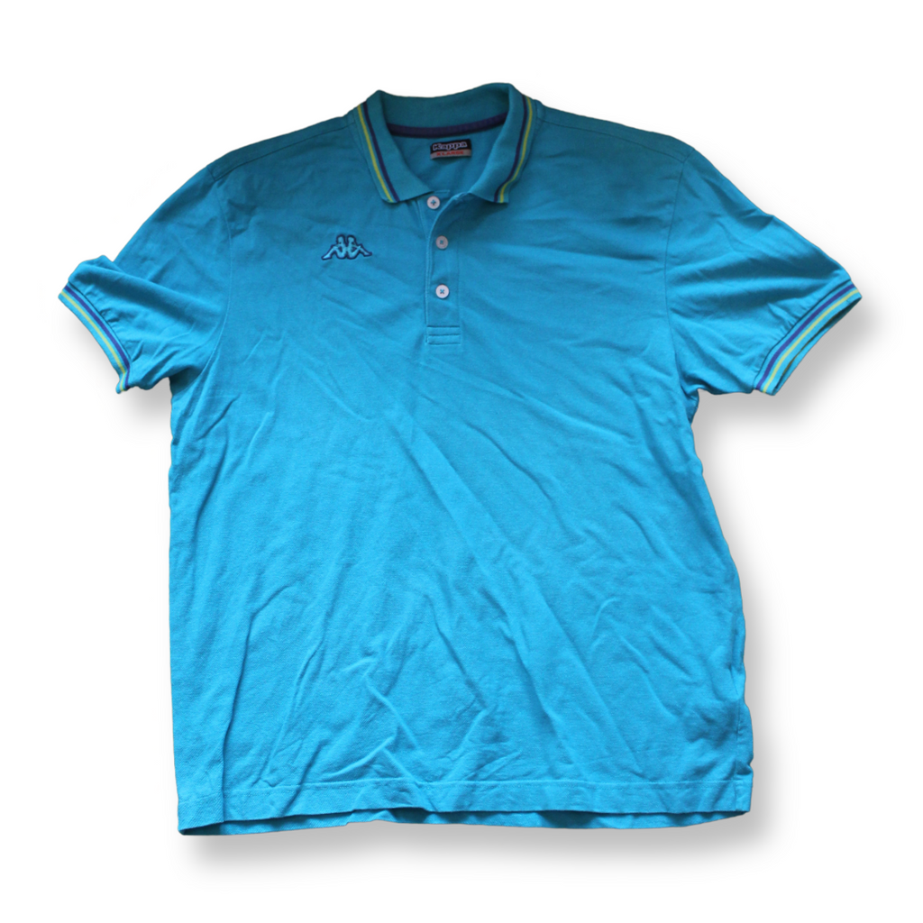 Kappa Vintage 90s Poloshirt Turquoise | Size XL