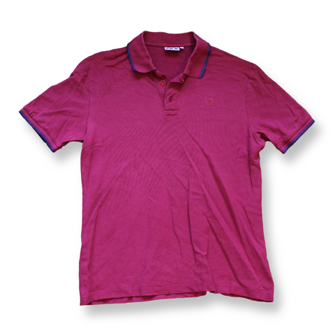 Fila Vintage Minilogo Poloshirt Wine Red | Size L