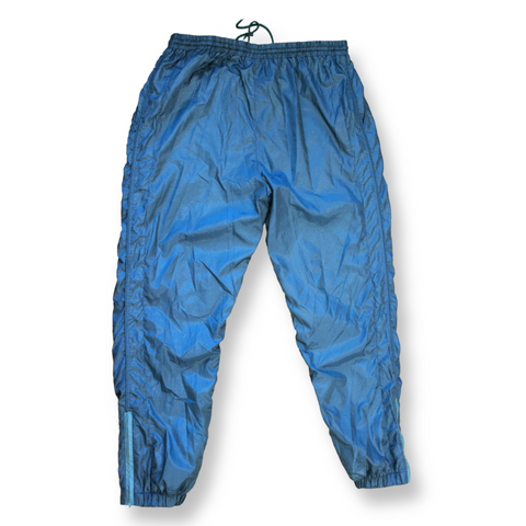 Rare 80s Vintage Track Pants Shiny Turquoise | Size M