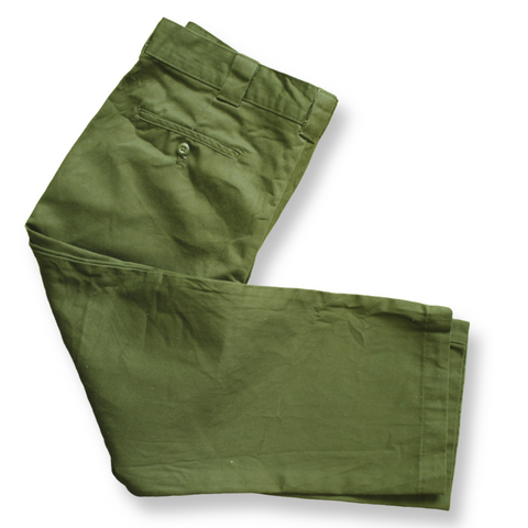 Dickies Vintage Chino Pants Olive Green | Size L (W:36; L:32)